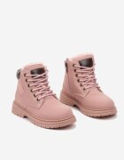  Botine Trapper Roz Casual pe Talpă Plată Nelabria