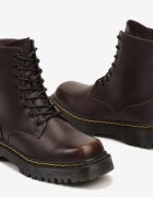  Botine Worker Maro Căptușite cu Talpă Groasă cu Șireturi Cretine