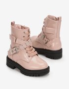  Botine worker roz cu Catarame Latifa