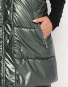 bright girl Vestă Verde Matlasată cu Glugă și Blană Adamisia