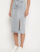 by may Fustă Albastru deschis De bumbac Din denim Decorată Cu lanț Lilisela