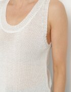by swan Bluză bej deschisă fără mâneci din tricot din viscoză cu fir metalic Alamaris