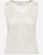 by swan Bluză bej deschisă fără mâneci din tricot din viscoză cu fir metalic Alamaris
