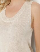 by swan Bluză Bej fără mâneci din tricot din viscoză cu fir metalic Alamaris