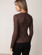 by swan Bluză din dantelă decorată cu flori embosate Etalama Maro