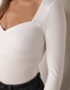 by swan Body Alb cu Decolteu Pătrat Phicise
