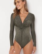 by swan Body Aurii Brocate cu Decolteu Adânc Tialeta