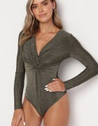 by swan Body Aurii Brocate cu Decolteu Adânc Tialeta