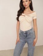 by swan Body Bej cu Decolteu Spaniol și Nod Decorativ Tempella