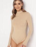 by swan Body Bej cu guler semi-înalt și cu mâneci lungi Gavaba