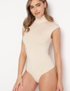 by swan Body Bej deschis fără mâneci cu guler înalt Vireases