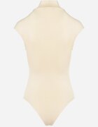 by swan Body Bej deschis fără mâneci cu guler înalt Vireases