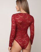by swan Body din dantelă cu fermoar Amisti Bordo