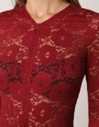 by swan Body din dantelă cu fermoar Amisti Bordo
