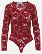 by swan Body din dantelă cu fermoar Amisti Bordo