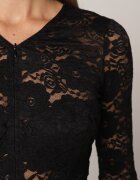 by swan Body din dantelă cu fermoar Amisti Negru