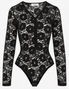 by swan Body din dantelă cu fermoar Amisti Negru