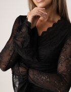 by swan Body din dantelă cu mâneci evazate Melorae Negru