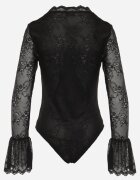 by swan Body din dantelă cu mâneci evazate Melorae Negru