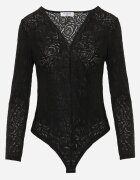 by swan Body din dantelă cu volan la decolteu Alvinia Negru
