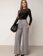 by swan Body din plasă cu adaos de vâscoză cu model floral din velur Belpho Negru