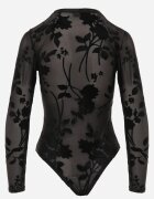 by swan Body din plasă cu adaos de vâscoză cu model floral din velur Belpho Negru
