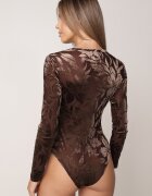 by swan Body din plasă cu adaos de viscoză cu model floral de velur Giseleni Maro
