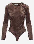 by swan Body din plasă cu adaos de viscoză cu model floral de velur Giseleni Maro