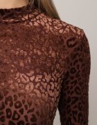 by swan Body din plasă cu vâscoză cu imprimeu leopard Antiresa Maro