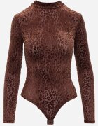 by swan Body din plasă cu vâscoză cu imprimeu leopard Antiresa Maro
