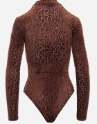 by swan Body din plasă cu vâscoză cu imprimeu leopard Antiresa Maro