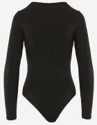 by swan Body din vâscoză cu croială de corset și mânecă lungă Zirnala Imprimeu Negru