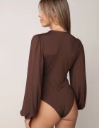 by swan Body din vâscoză cu croială petrecută și mâneci bufante Butteria Maro