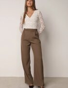 by swan Body elegant din dantelă cu decolteu în V Abrea Alb