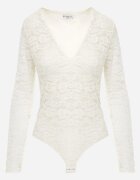 by swan Body elegant din dantelă cu decolteu în V Abrea Alb