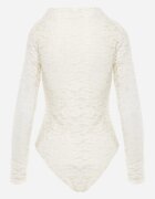 by swan Body elegant din dantelă cu decolteu în V Abrea Alb