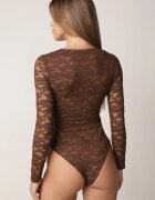 by swan Body elegant din dantelă cu decolteu în V Abrea Maro