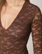 by swan Body elegant din dantelă cu decolteu în V Abrea Maro