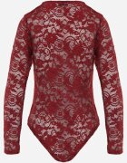 by swan Body elegant din dantelă cu vâscoză cu decolteu pătrat Visco Bordo