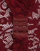 by swan Body elegant din dantelă cu vâscoză cu decolteu pătrat Visco Bordo