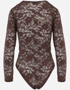 by swan Body elegant din dantelă cu vâscoză cu decolteu pătrat Visco Maro
