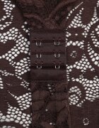 by swan Body elegant din dantelă cu vâscoză cu decolteu pătrat Visco Maro