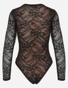 by swan Body elegant semitransparent din dantelă Aneila Negru