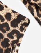 by swan Body Maro cu imprimeu leopard cu mânecă lungă și decolteu pătrat Teraza