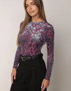 by swan Body Mov închis cu model floral din velur Zevira