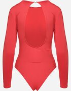 by swan Body roșu cu vâscoză decorat cu decupaj la spate Riarose