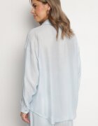 by swan Cămașă Clasică Albastră Deschisă Oversize cu Buzunar Liorea