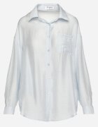 by swan Cămașă Clasică Albastră Deschisă Oversize cu Buzunar Liorea