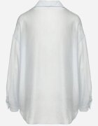 by swan Cămașă Clasică Albastră Deschisă Oversize cu Buzunar Liorea