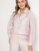by swan Cămașă clasică roz deschis oversize cu buzunar Liorea